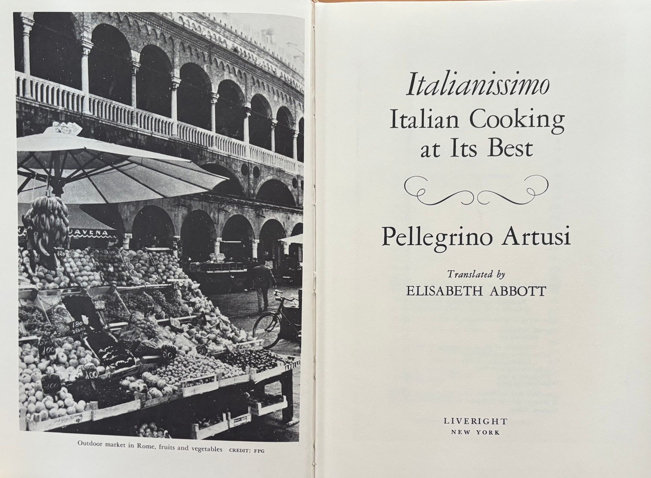 (*NEW ARRIVAL*) (Italian) Artusi, Pellegrino. Italianissimo: Italian Cooking at its Best