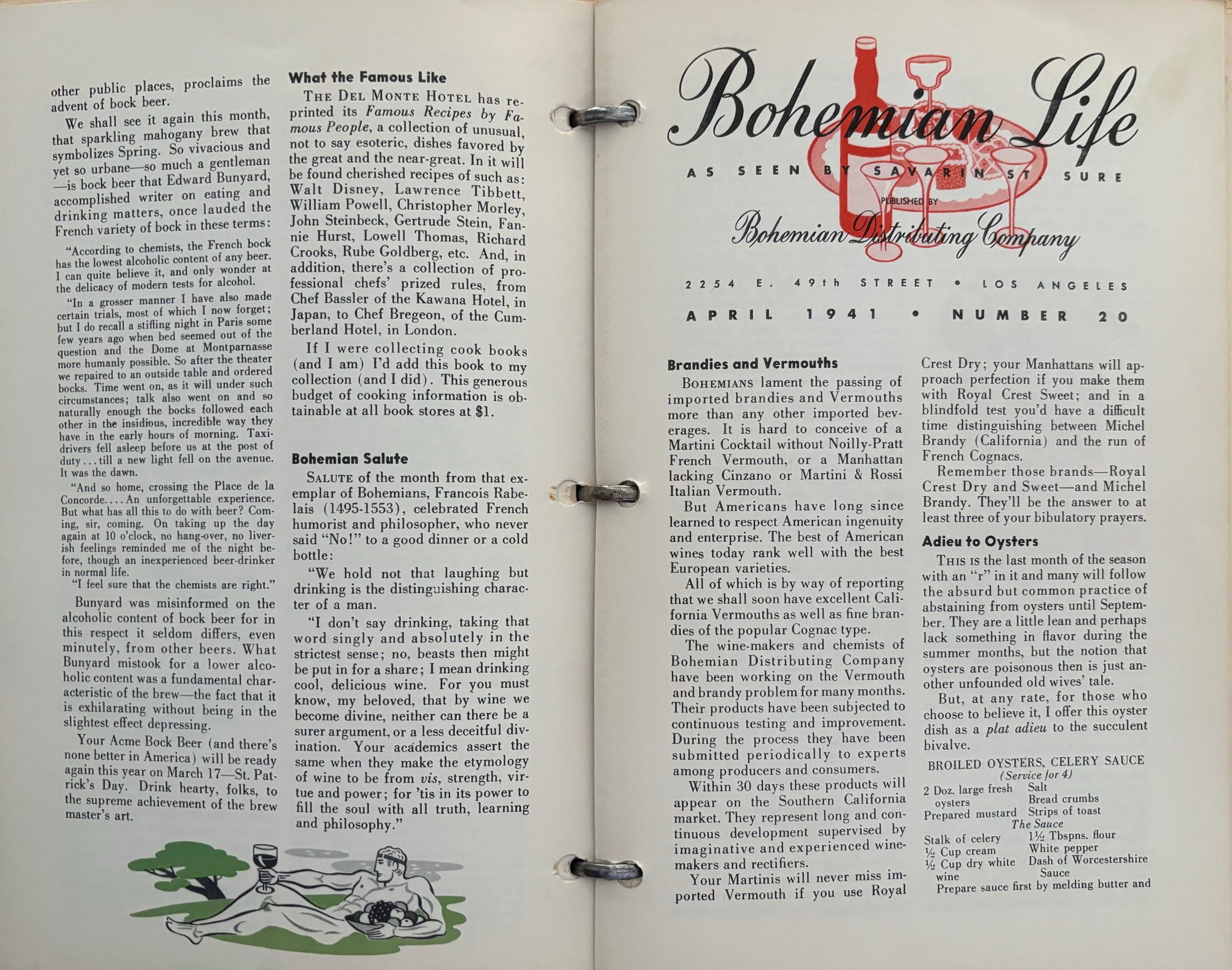 (California - Los Angeles) Bohemian Life as Seen by Savarin St. Sure. Approx. 154 issues