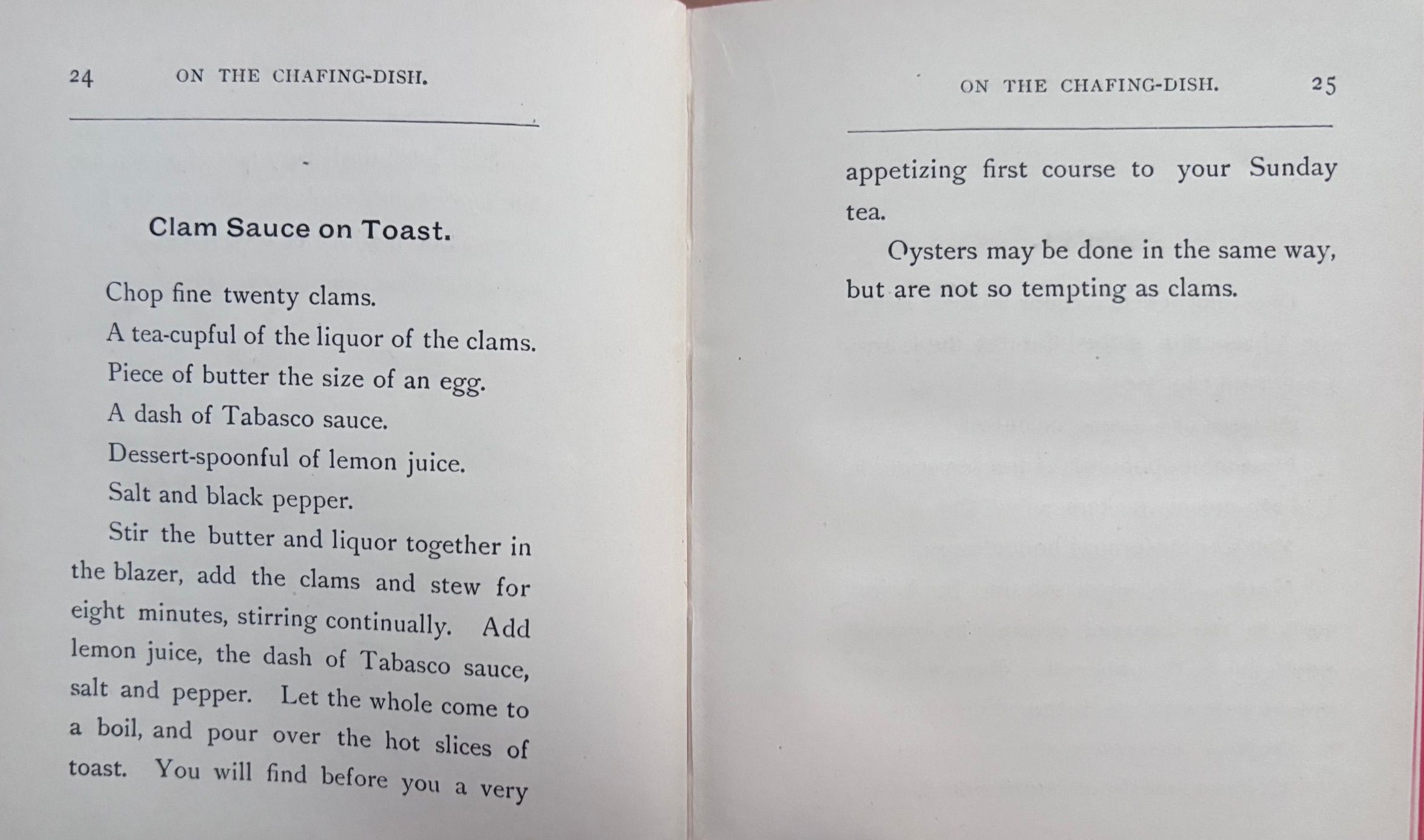 (*NEW ARRIVAL*) (Chafing Dish) On the Chafing-Dish: A Word for Sunday Night Teas