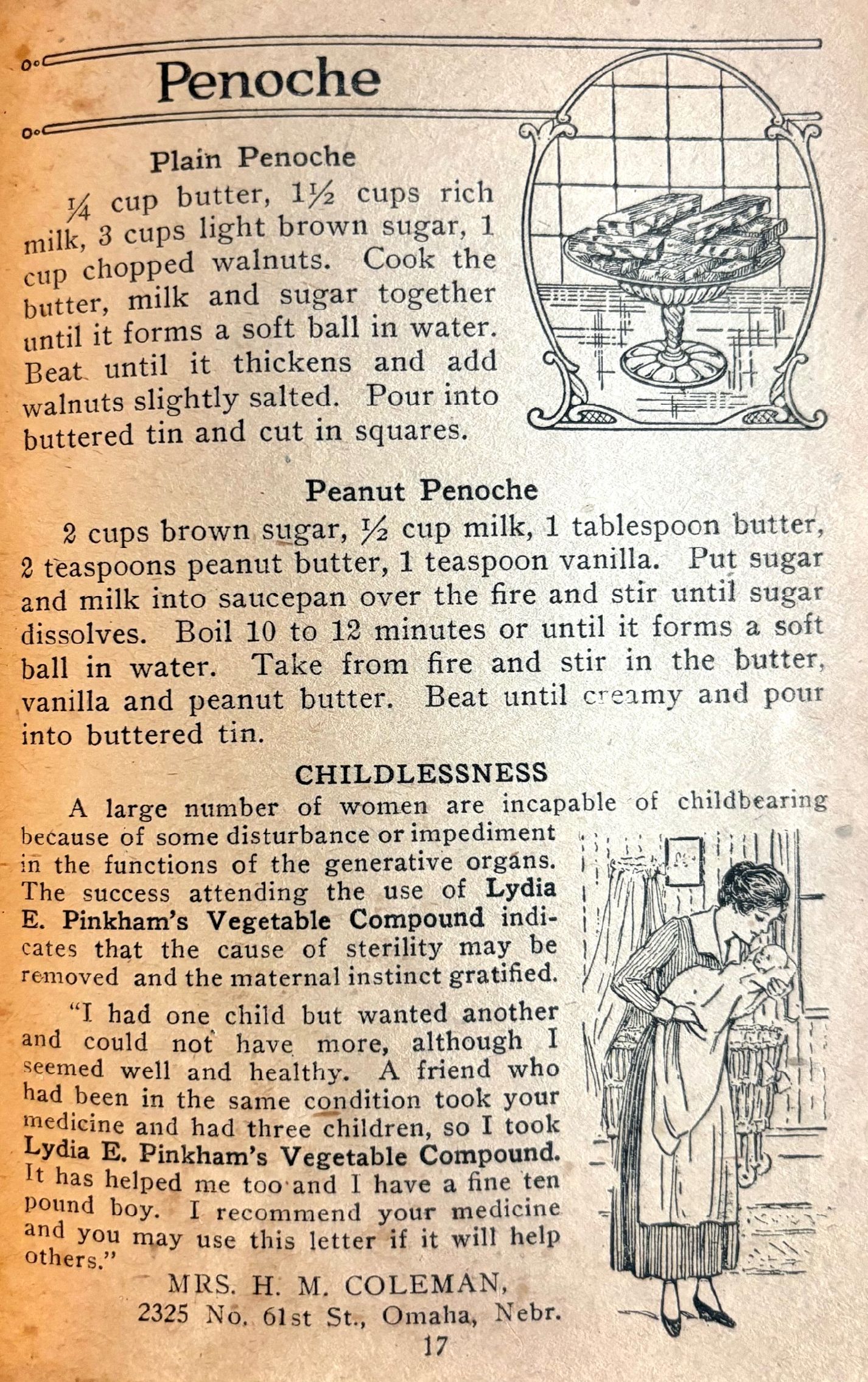 (Booklet) Lydia Pinkham. Sweets