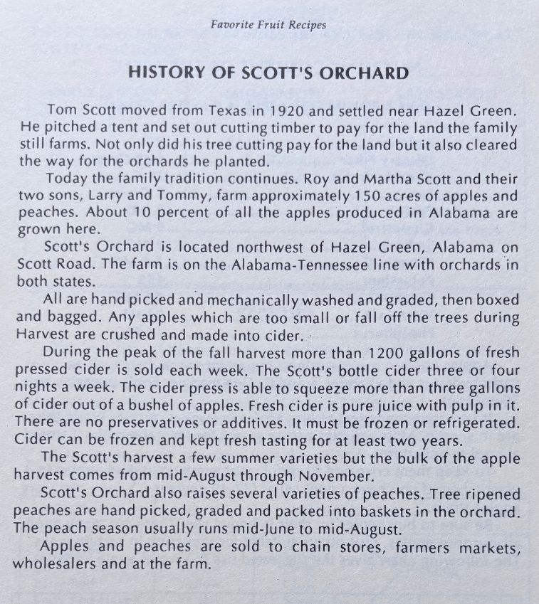 (*NEW ARRIVAL*) (Southern - Alabama) Scott's Orchard. Fruits of Our Labor