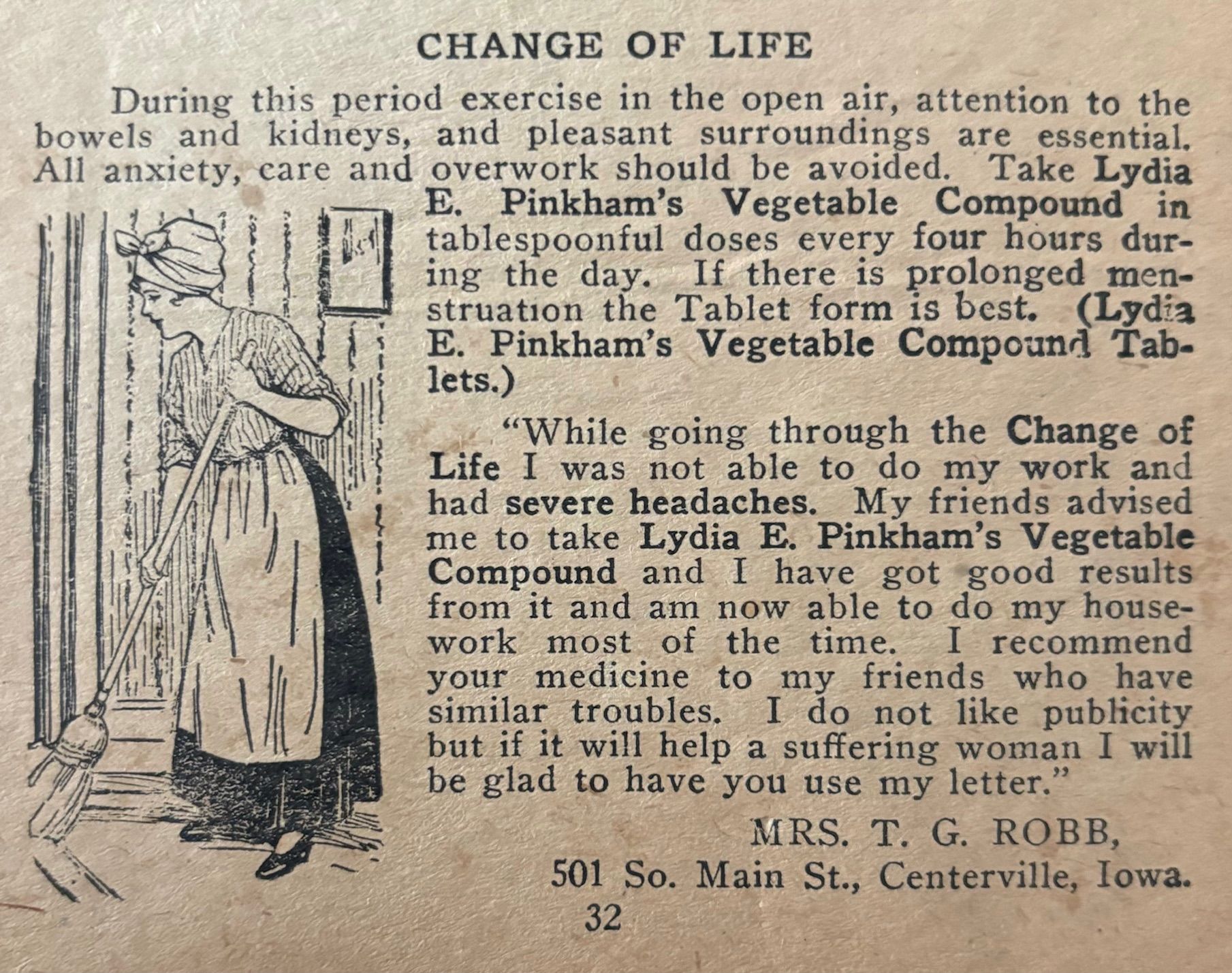 (Booklet) Lydia Pinkham. Sweets