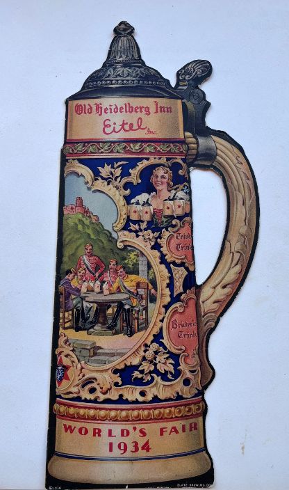 Blatz Old Heidelberg Beer. Old Heidelberg Inn - World's Fair 1934