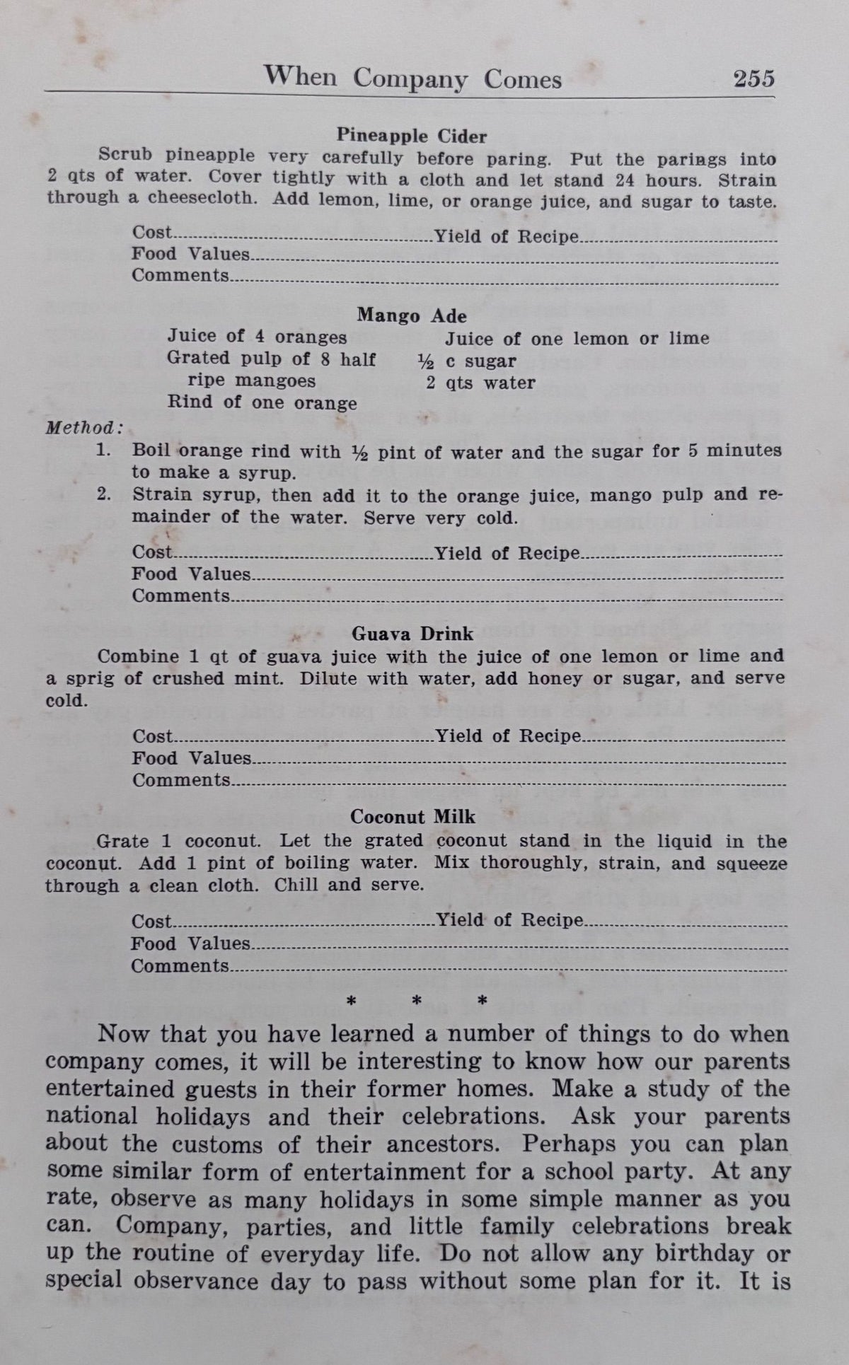 (*NEW ARRIVAL*) (Hawaiian) Caroline W. Edwards. Guidebook for Homemaking in Hawaii