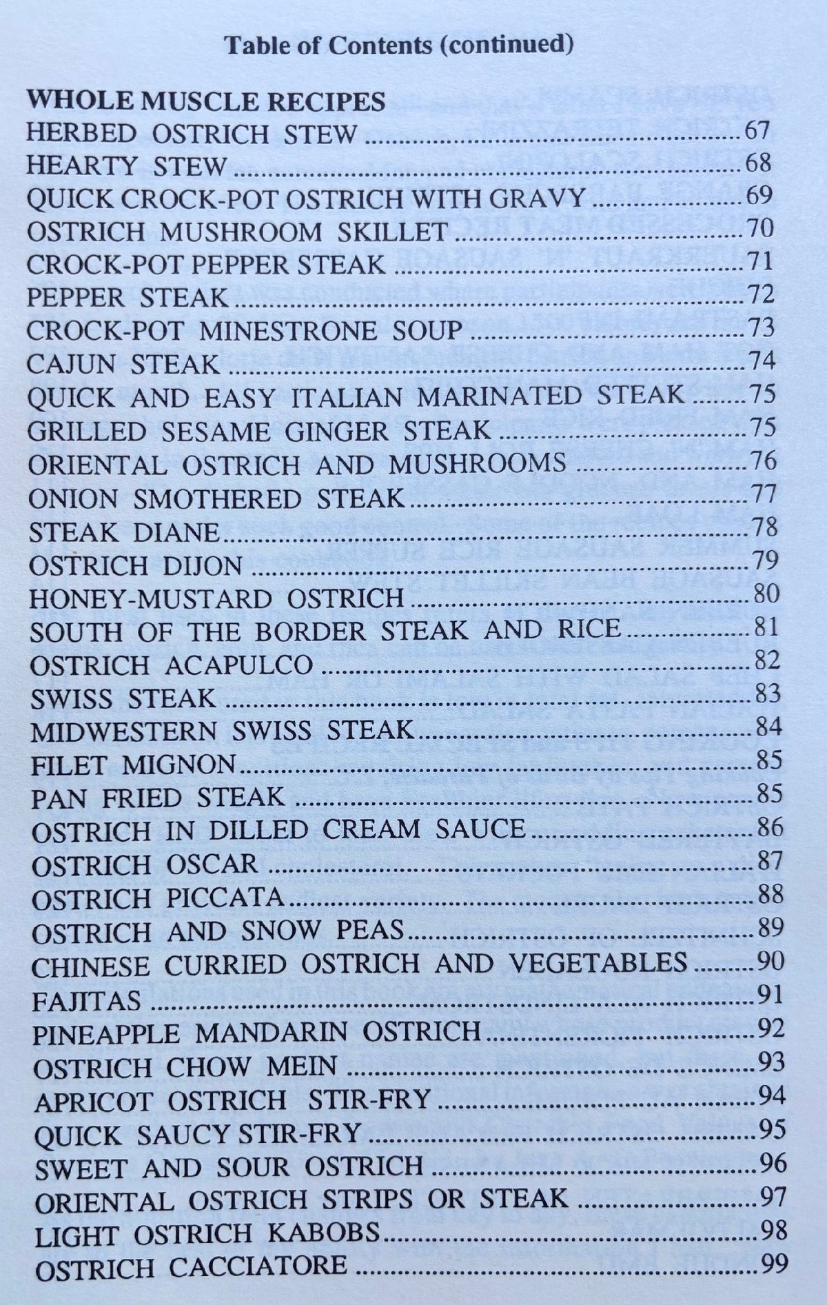 (*NEW ARRIVAL*) (Game) Kathy Newell-Gray. Ostrich Olé the Healthy Way: An Ostrich, Emu, and Rhea Cookbook