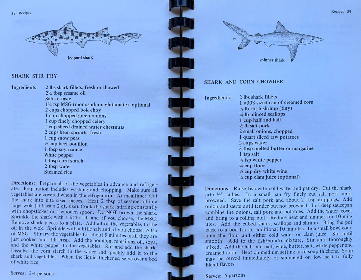 (*NEW ARRIVAL*) (Game) Sid F. Cook. Cook's Book: A Guide to the Handling and Eating of Sharks and Skates. *Signed*