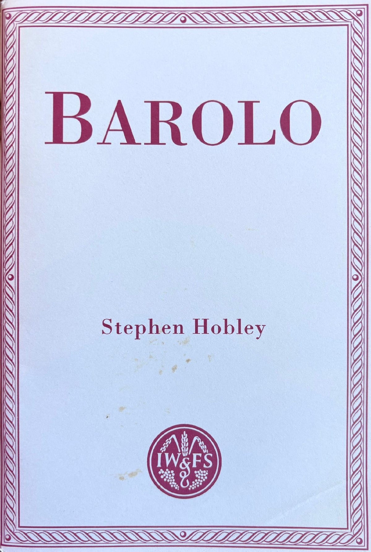 (*NEW ARRIVAL*) (Wine) Stephen Hobley. Barolo