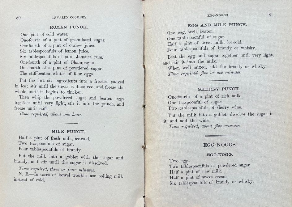 (*NEW ARRIVAL*) (Invalid) Eliza A. Pitkin & Mrs. Julia a. Pye. Invalid Cookery: A Manual of Recipes for the Preparation of Food for the Sick and Convalescent.