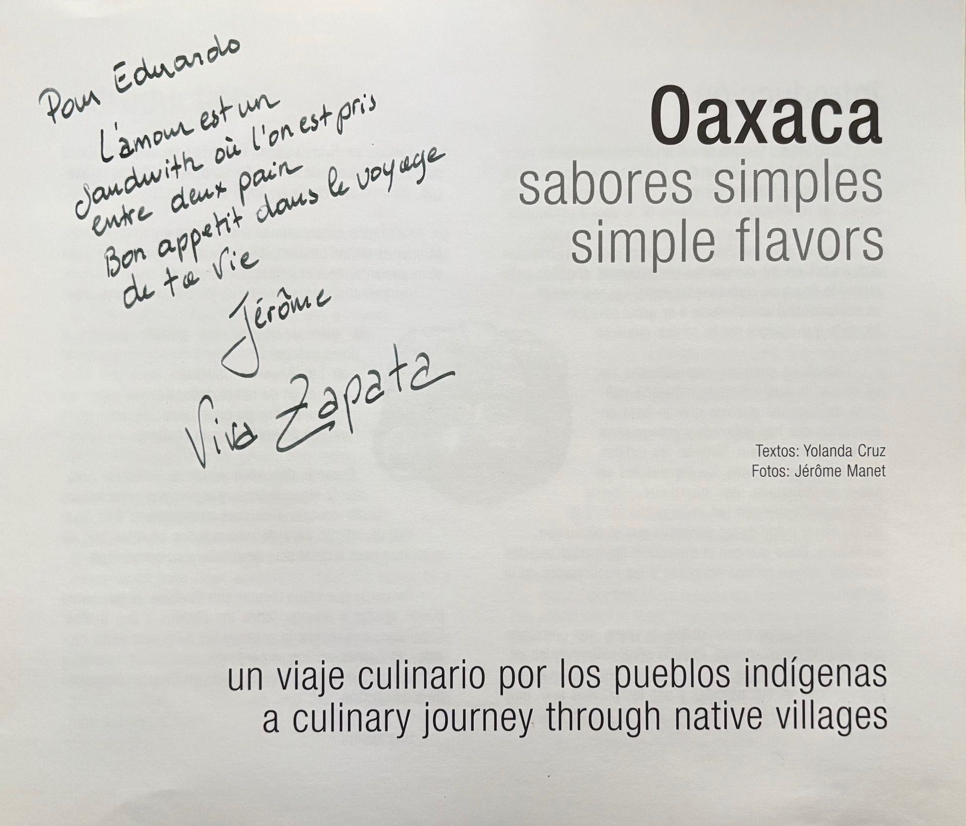 (Mexican) Yolanda Cruz. Oaxaca: Sabores Simples. *Signed*