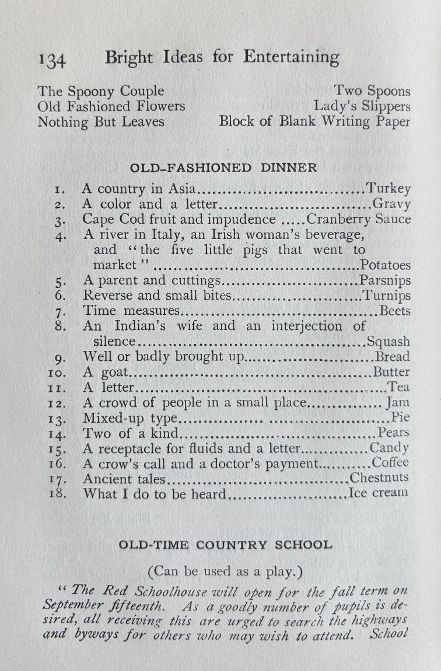 (Entertaining) Mrs. Herbert B. Linscott. Bright Ideas for Entertaining