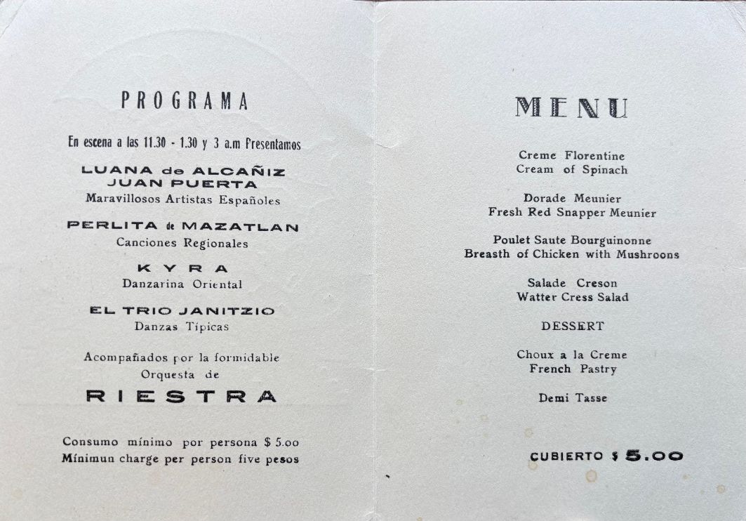 (Mexican) Programa - Menu