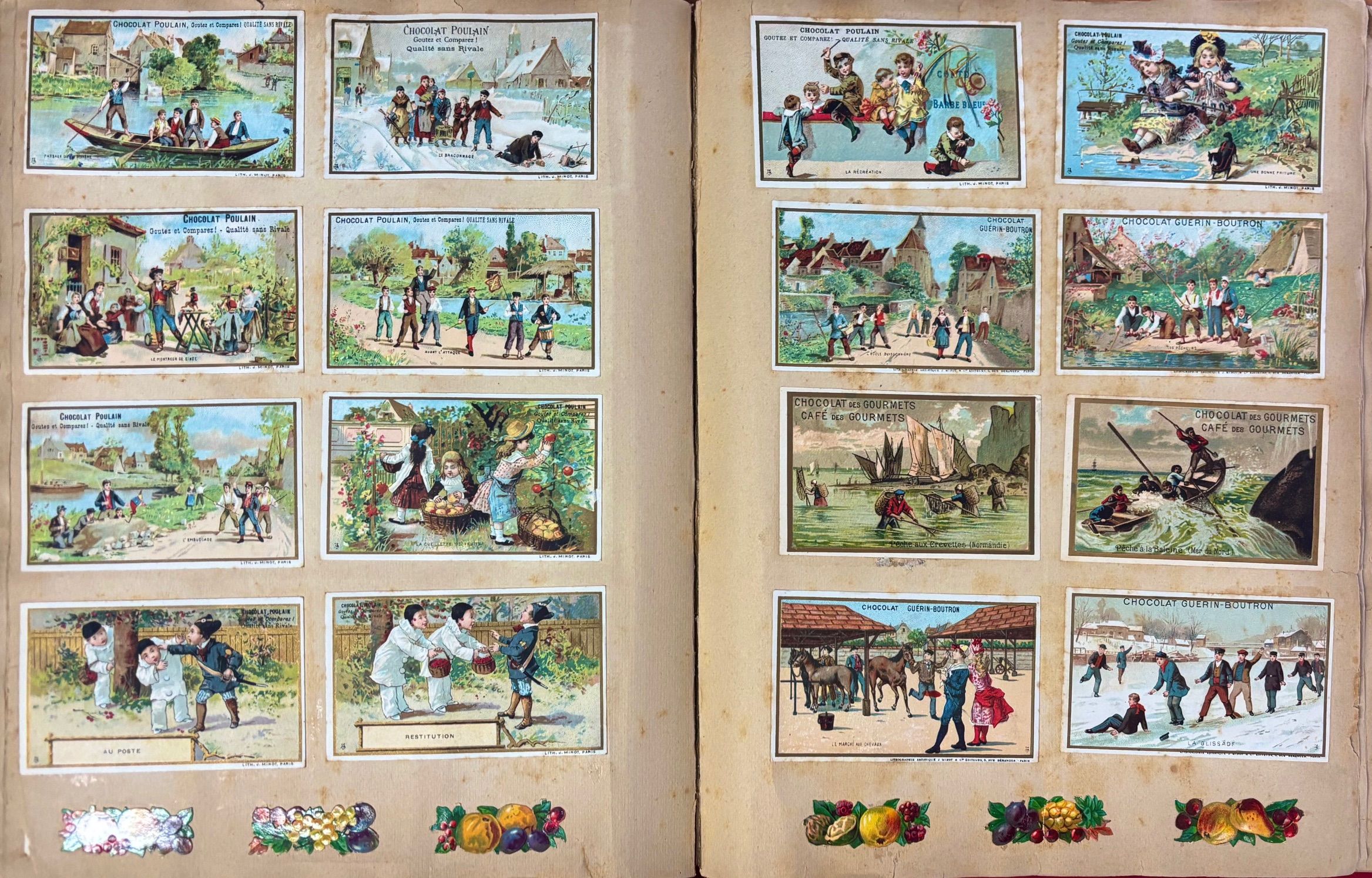 (*NEW ARRIVAL*) (Chocolate) Album of French chocolate trade cards & paper dolls