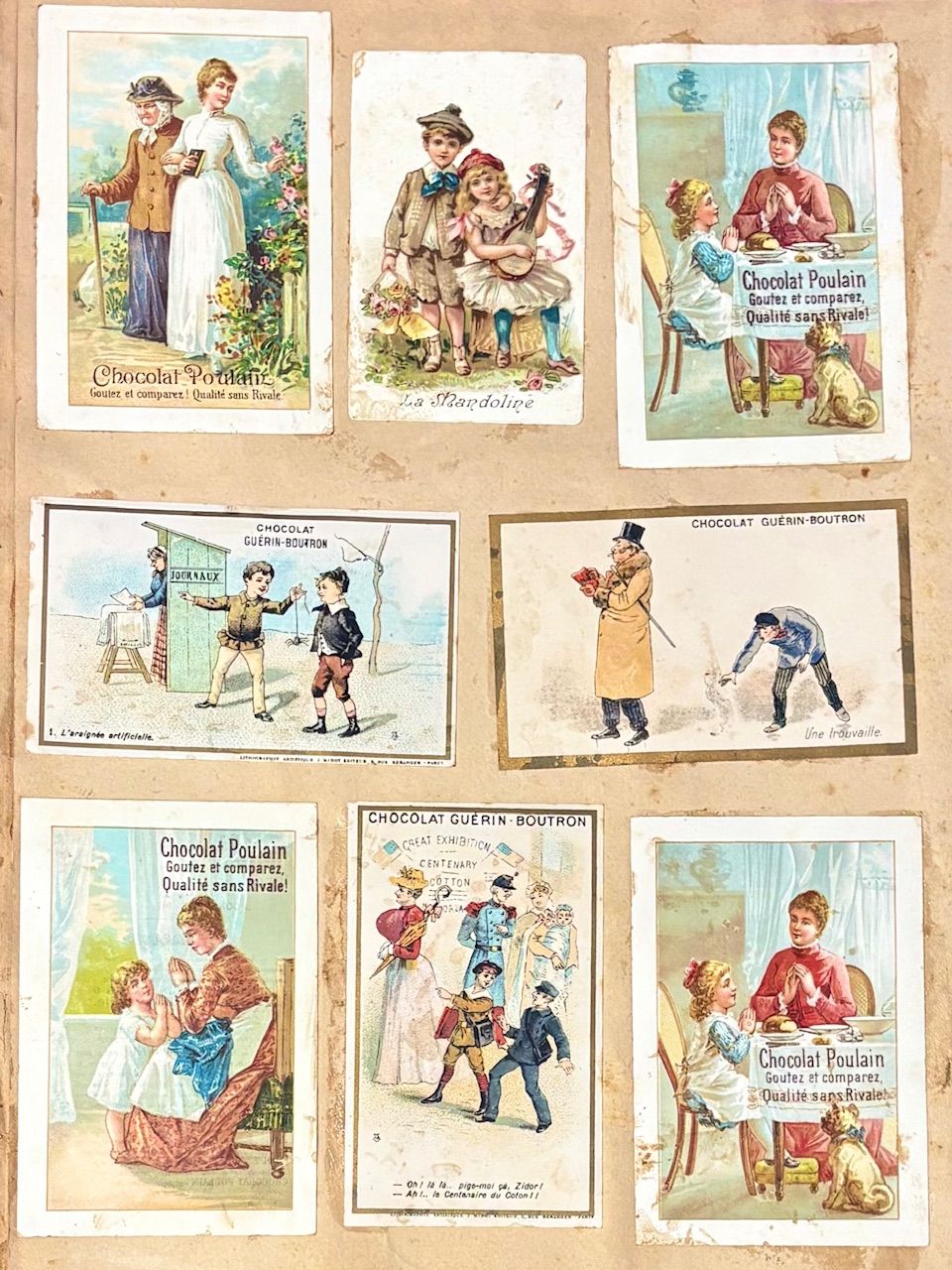 (*NEW ARRIVAL*) (Chocolate) Album of French chocolate trade cards & paper dolls