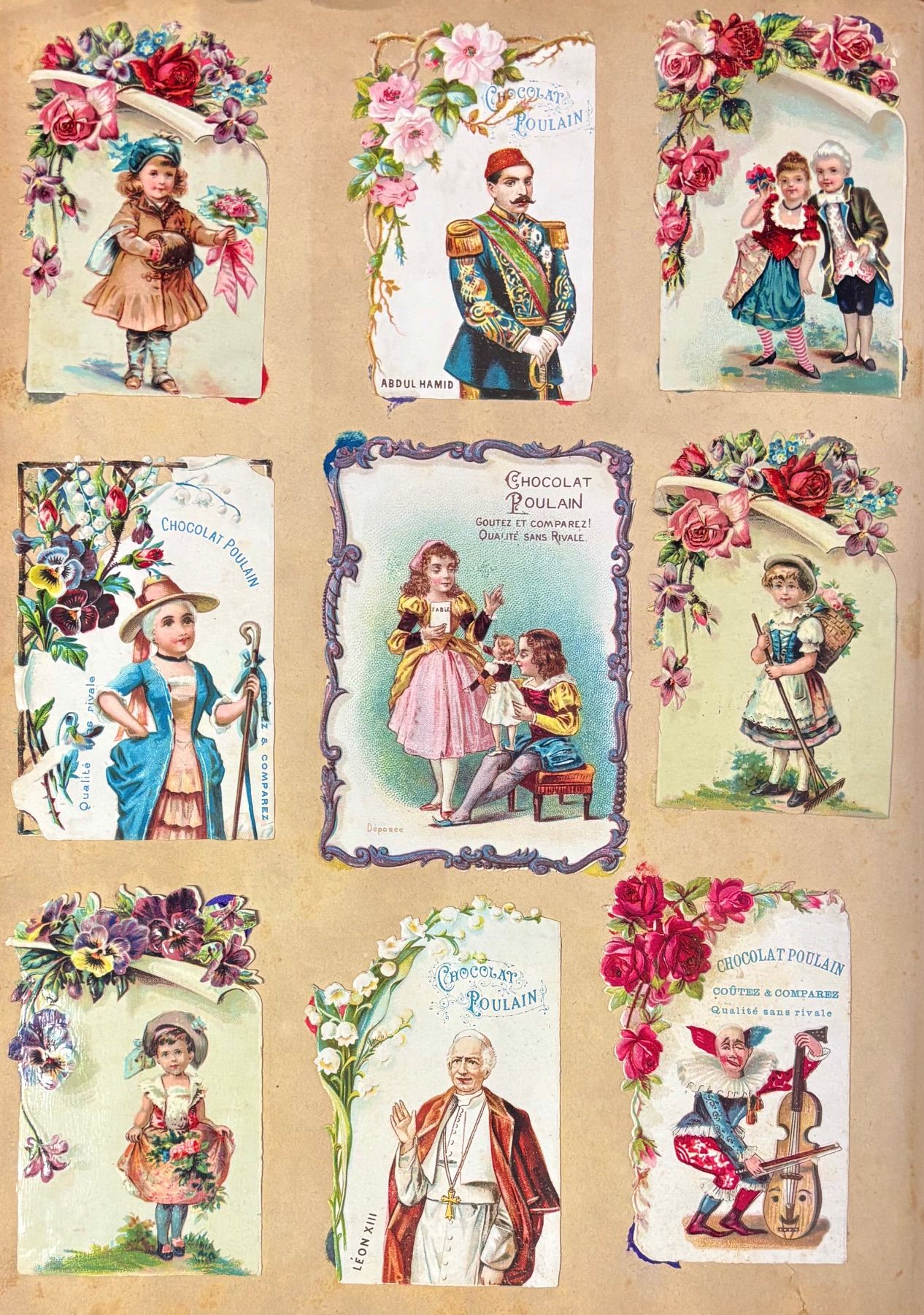 (*NEW ARRIVAL*) (Chocolate) Album of French chocolate trade cards & paper dolls