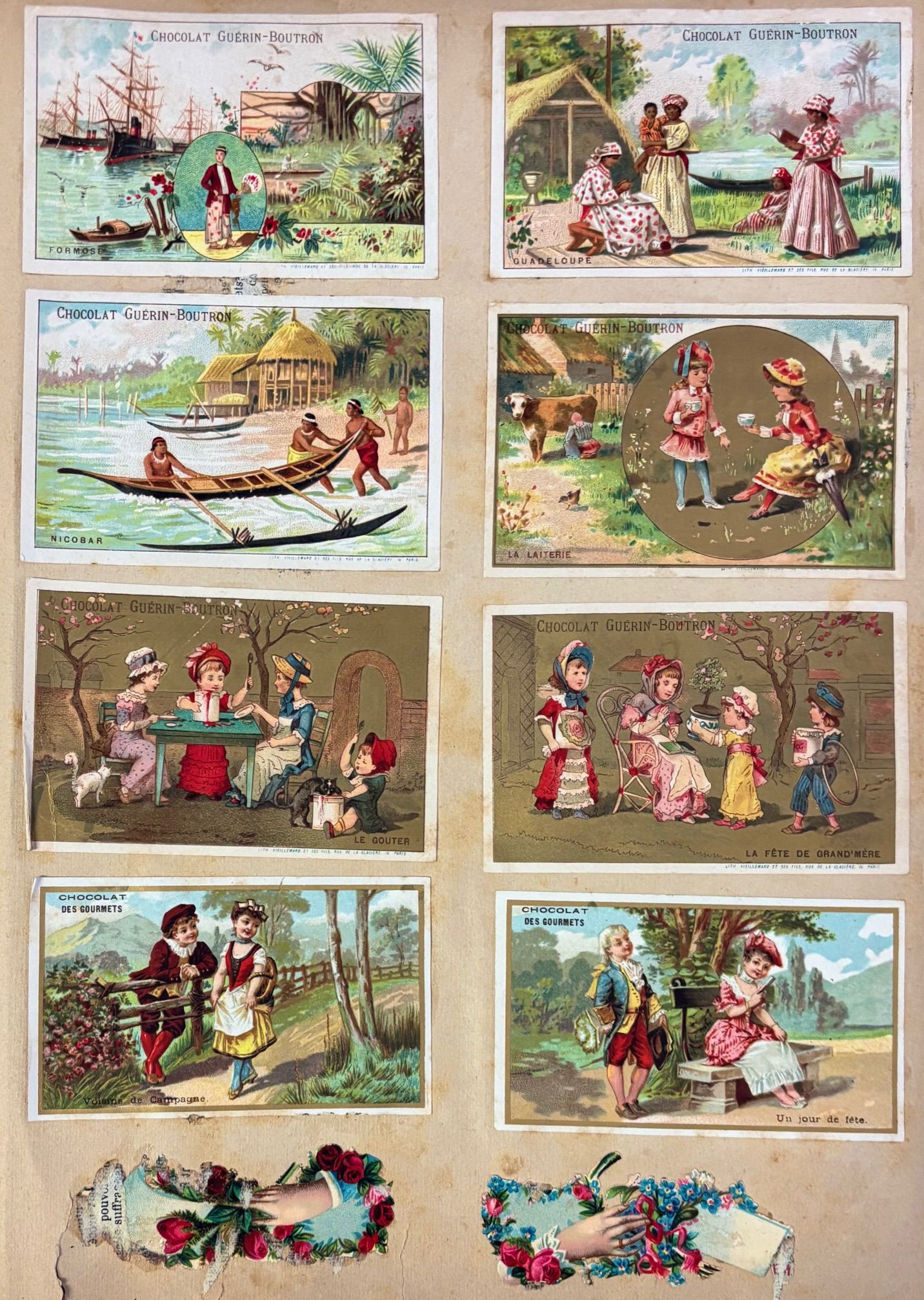 (*NEW ARRIVAL*) (Chocolate) Album of French chocolate trade cards & paper dolls