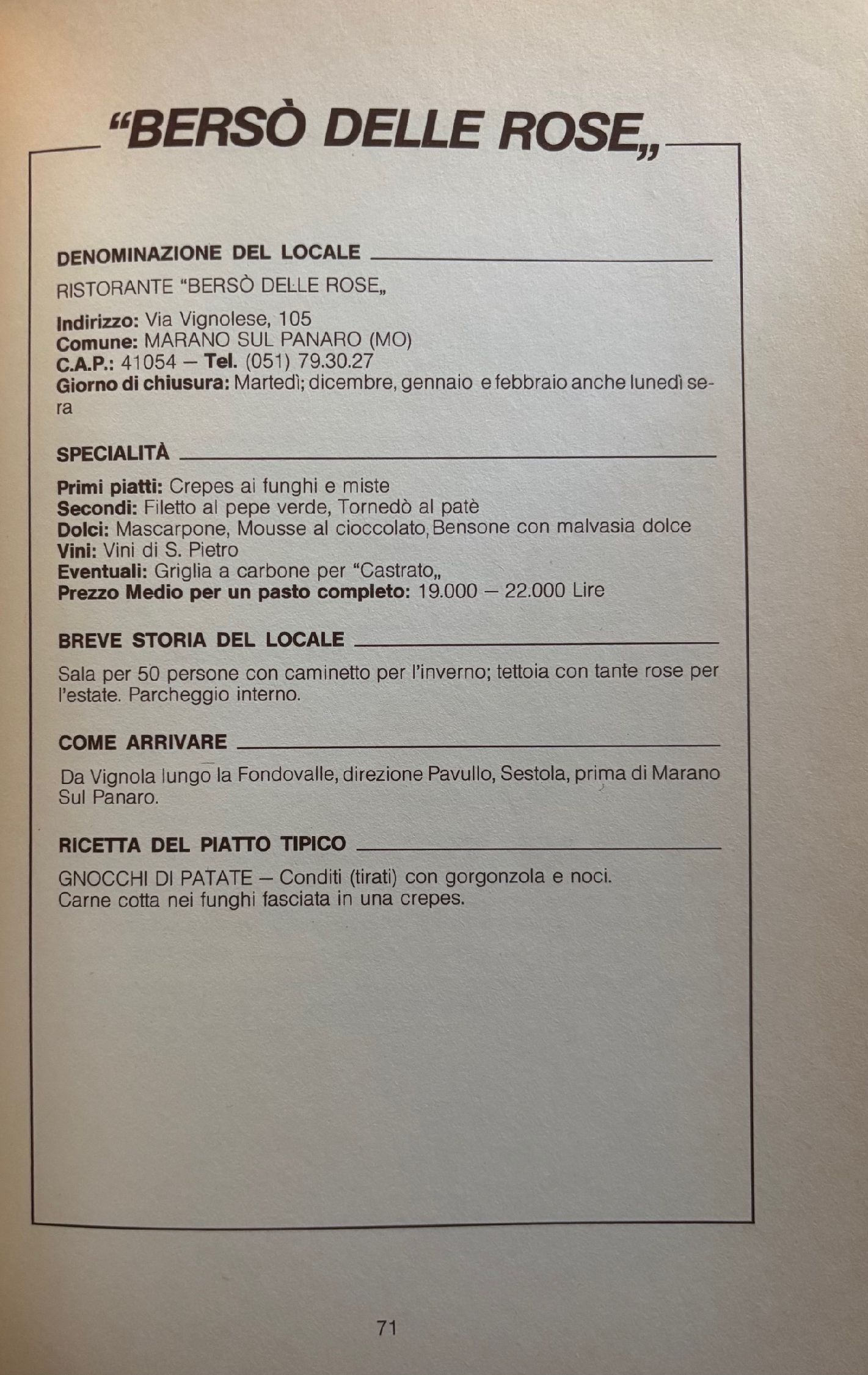 (Italian - Emilia Romagna) Luigi Mattiello. Andor per Piole...(e Ristoranti)