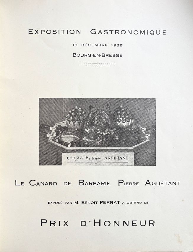 (French - Bresse) Benoît Perrat. Comus en Bresse: Rapsodie Culinaire at Gastronomique. *Signed*