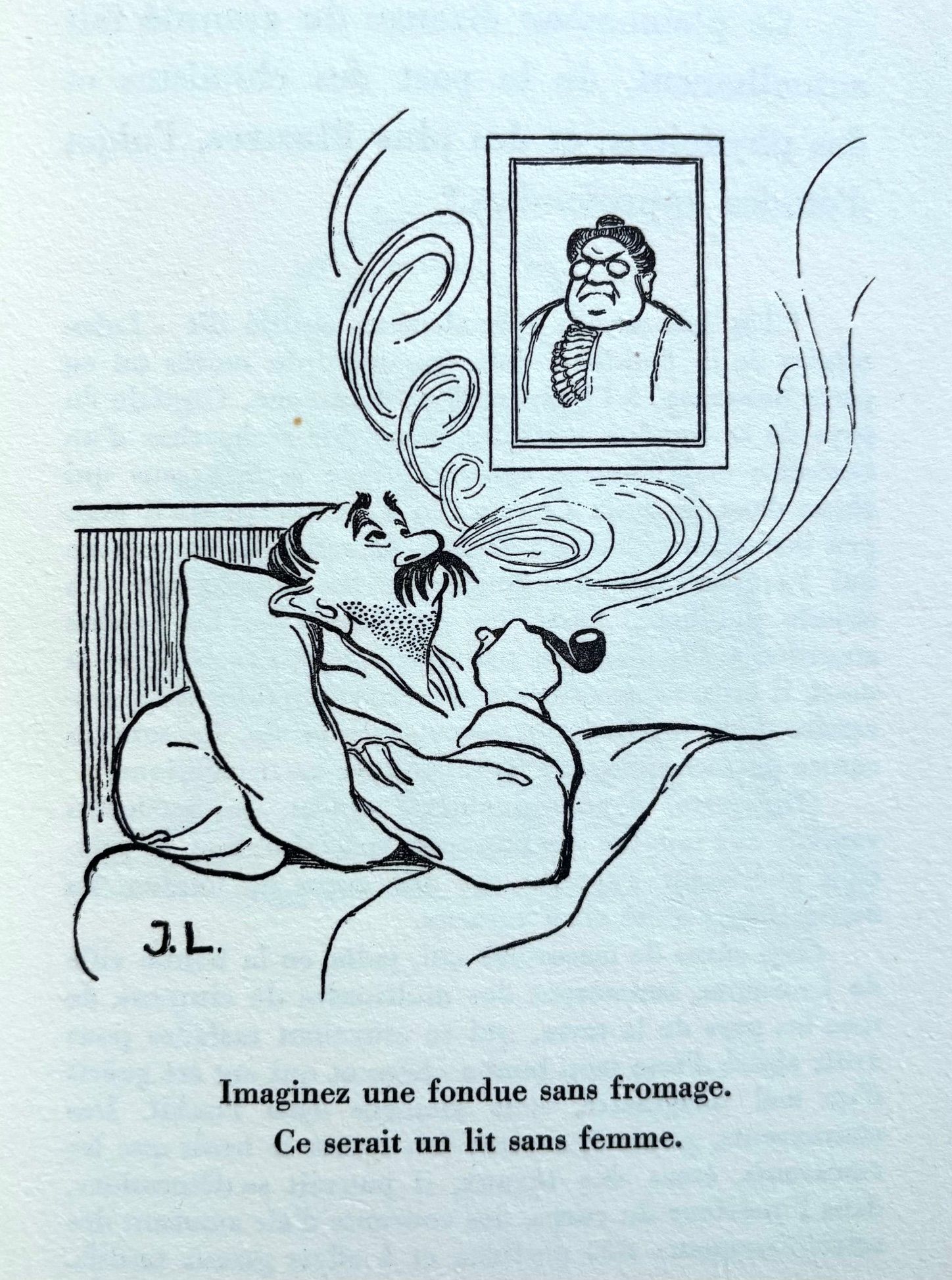 (Fondue) Maurice Lugeon. La Recette de la Fondue Vaudoise. *Signed*