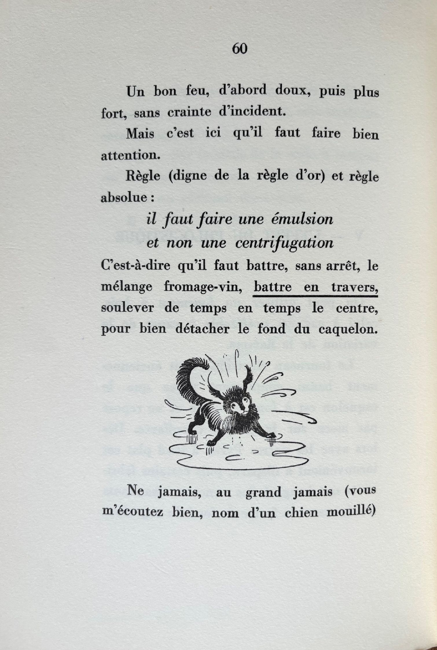 (Fondue) Maurice Lugeon. La Recette de la Fondue Vaudoise. *Signed*