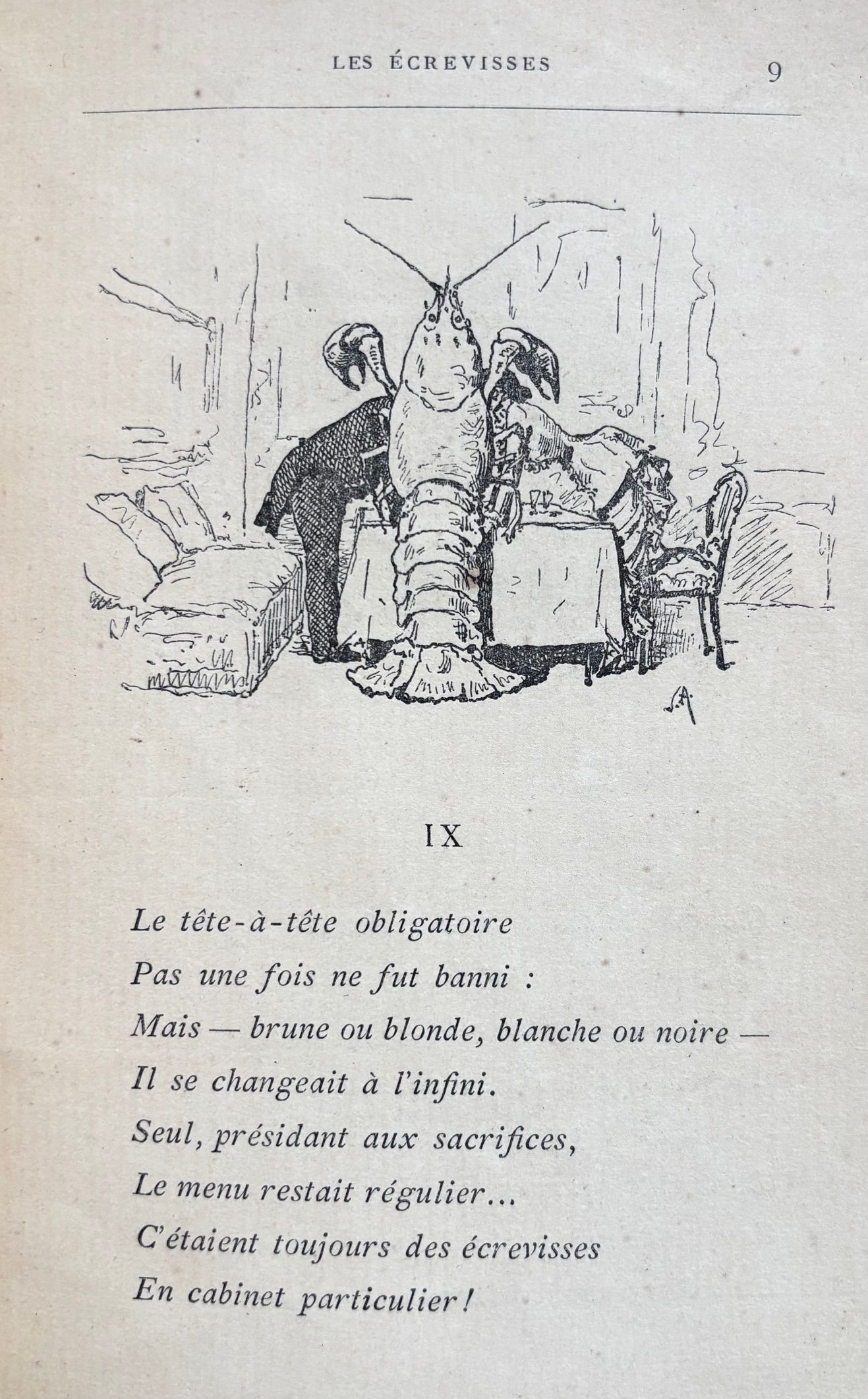 (Shellfish) Jacques Normand. Les Écrevisses: Fantasie en Vers dite par M.C. Coquelin