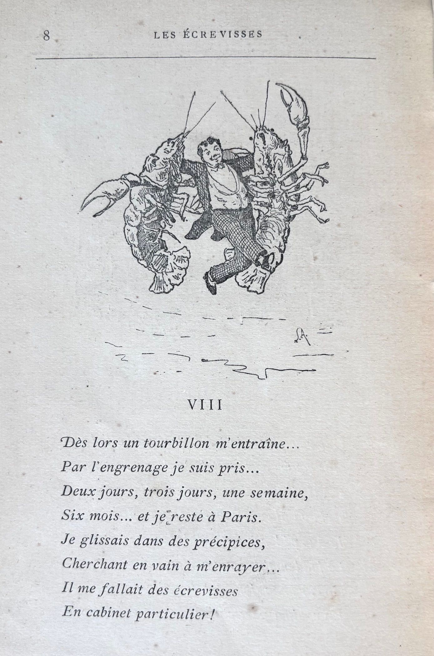 (Shellfish) Jacques Normand. Les Écrevisses: Fantasie en Vers dite par M.C. Coquelin