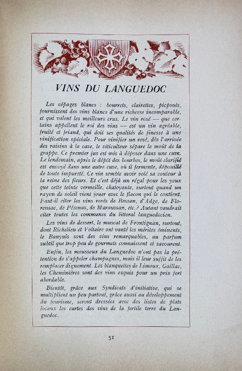 (Wine) Curnonsky. France Paradis du Vin et de la Bonne Chere