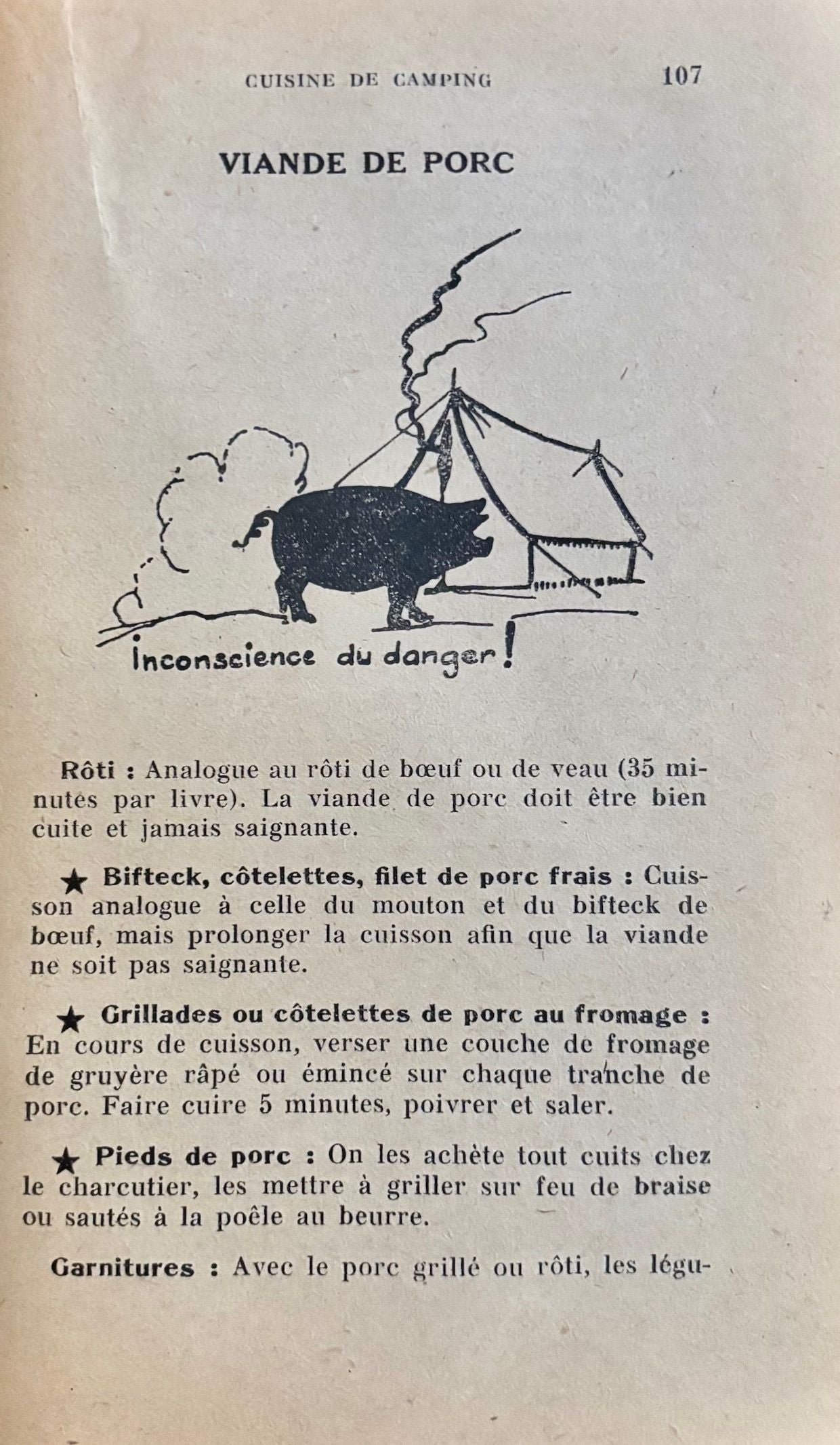 (*NEW ARRIVAL*) (Camping) J. Loiseau. Cuisine de Camping