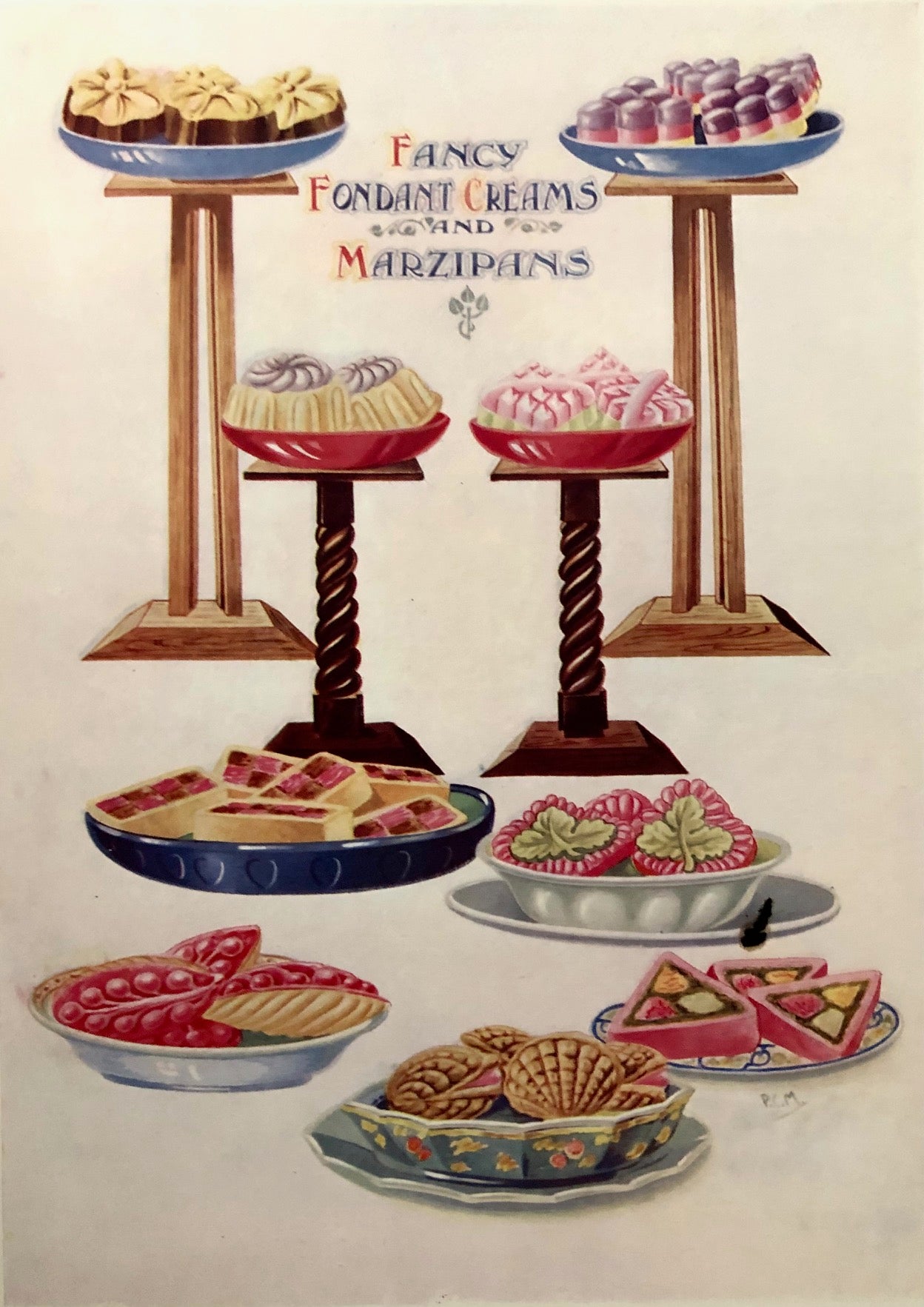 (Confectionery) George F. Burton. Home-Made Chocolates, Bon-Bons, Desserts, Fine Art Sugar Work