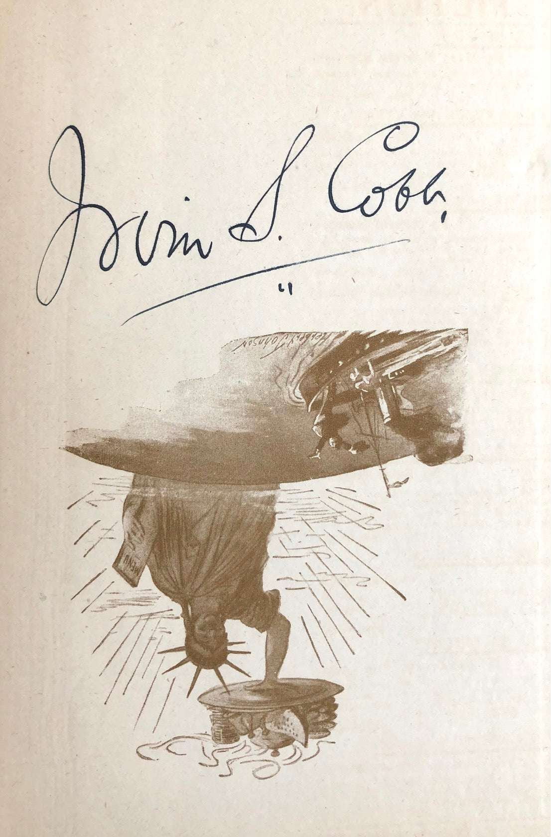 (Humor) Irvin S. Cobb. Eating in Two or Three Languages. SIGNED!