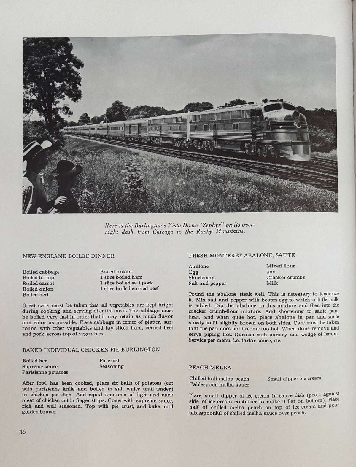 (*NEW ARRIVAL*) (Railroads) Hollister, Will C. Dinner in the Diner: Great Railroad Recipes of All Time