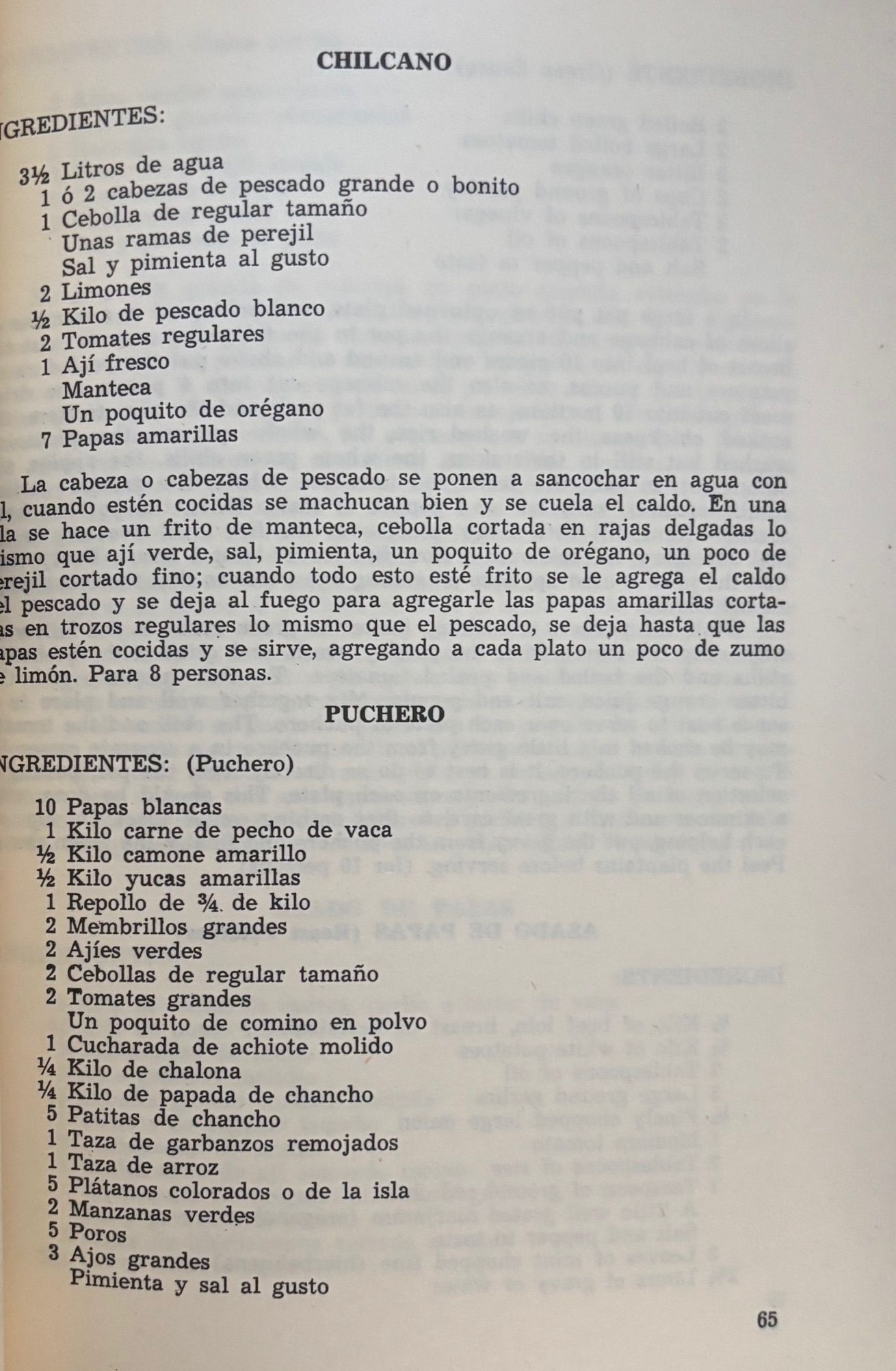 (Peruvian) Francisca Baylon. Comidas Criollas Peruanas/Peruvian Creole Food Cook Book