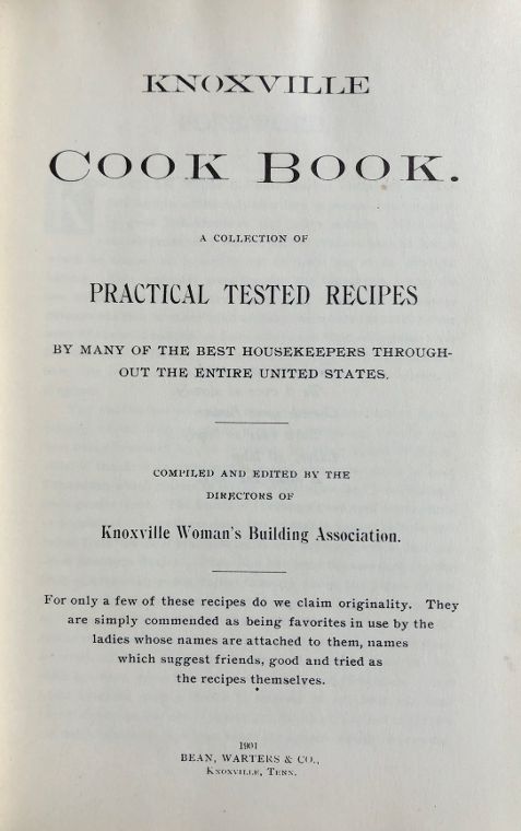 The Knoxville Cook Book (Frank T. Rogers, ed)