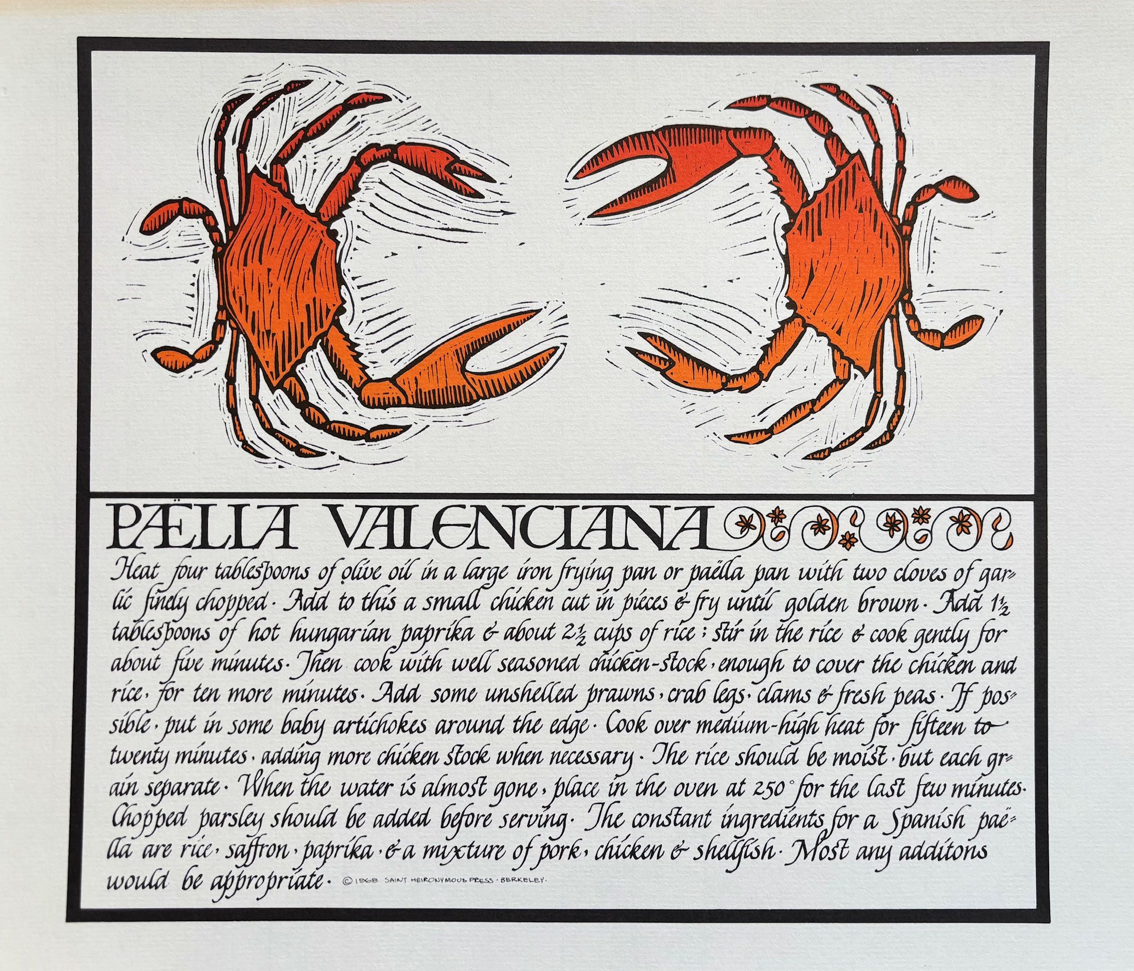 (*NEW ARRIVAL*) (Chez Panisse) Paella Valenciana