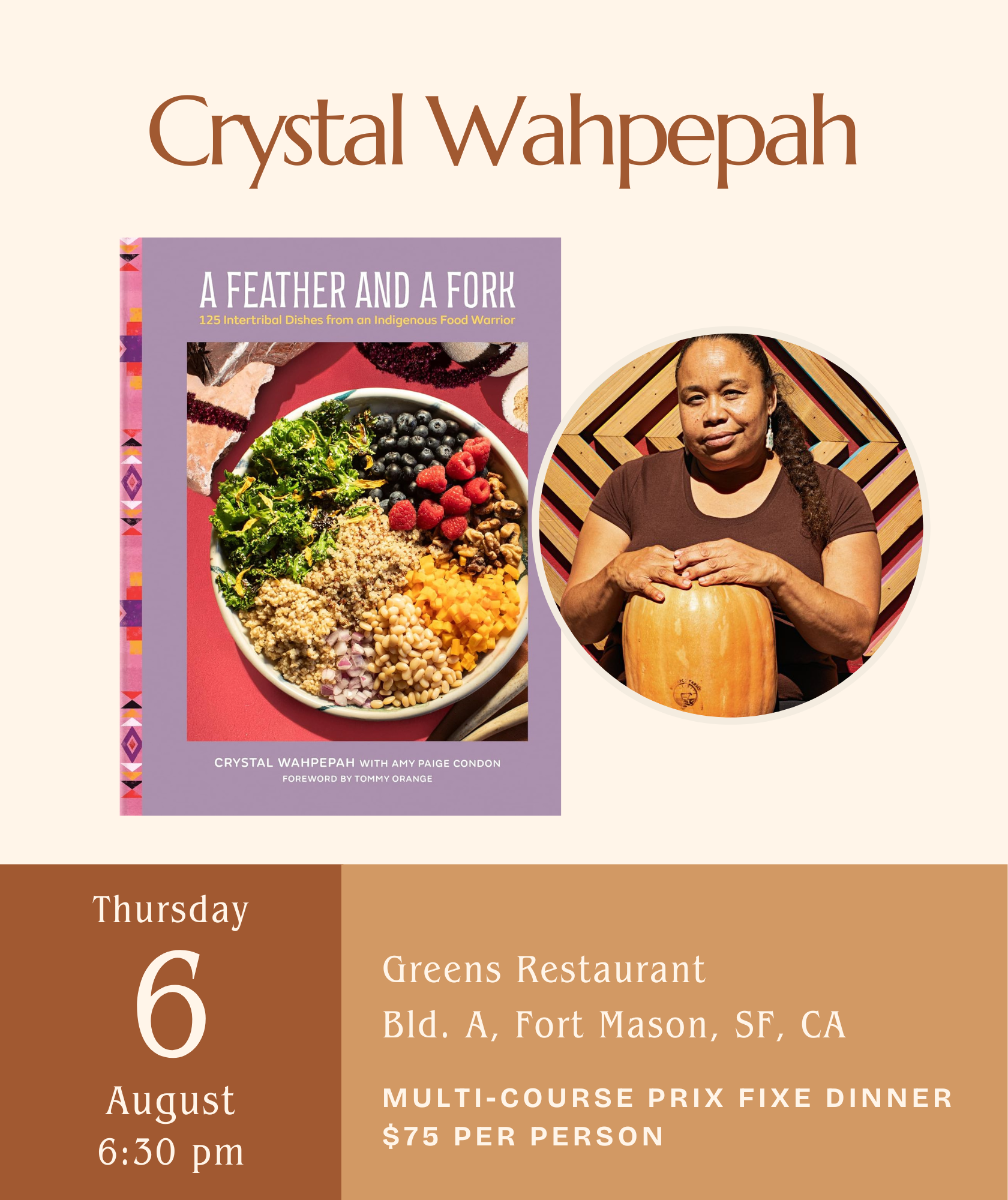 *OFF-SITE* Crystal Wahpepah at Greens Restaurant