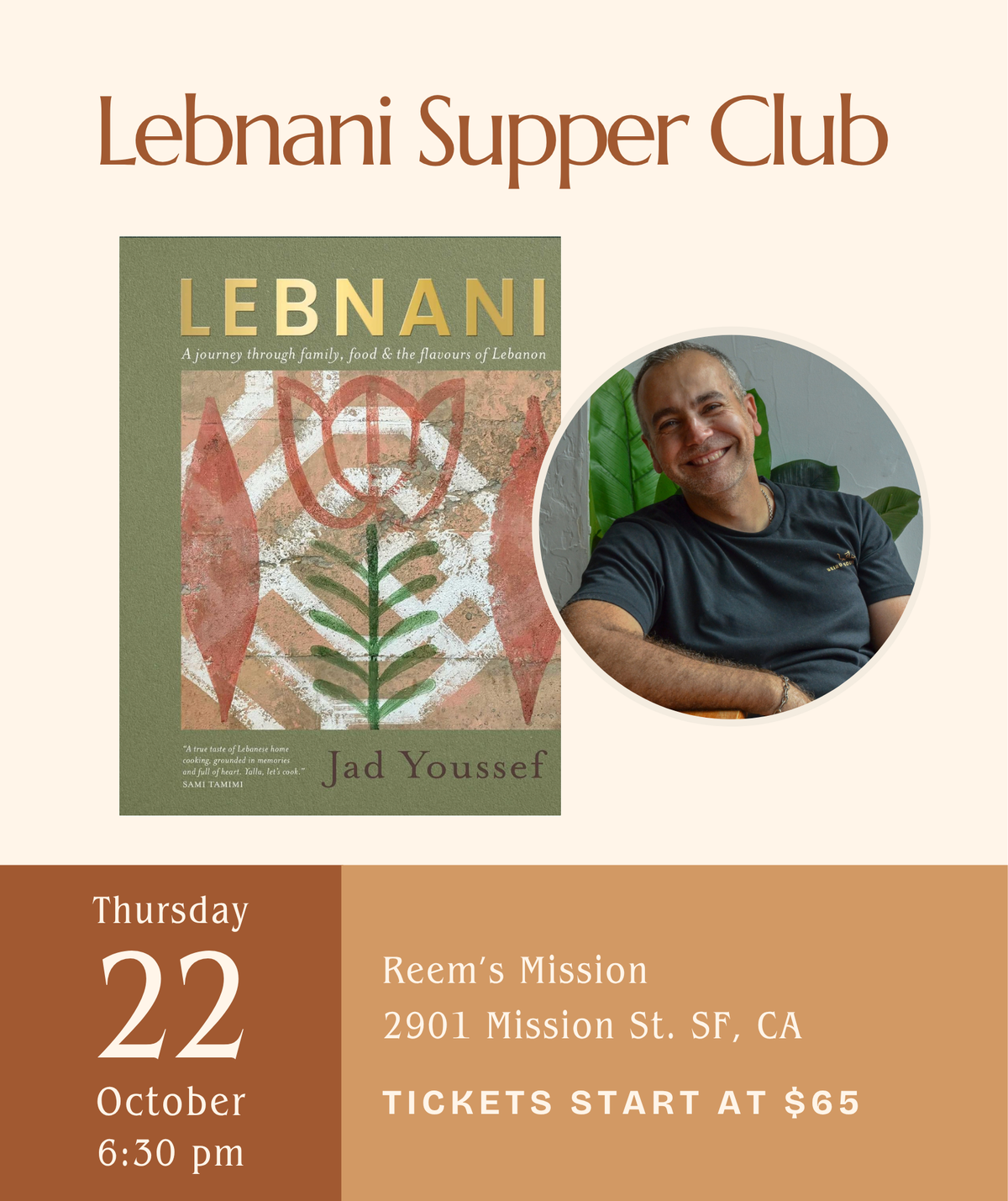 *OFF-SITE* Lebnani Supper Club with Chef Jad Youssef at Reem's Mission