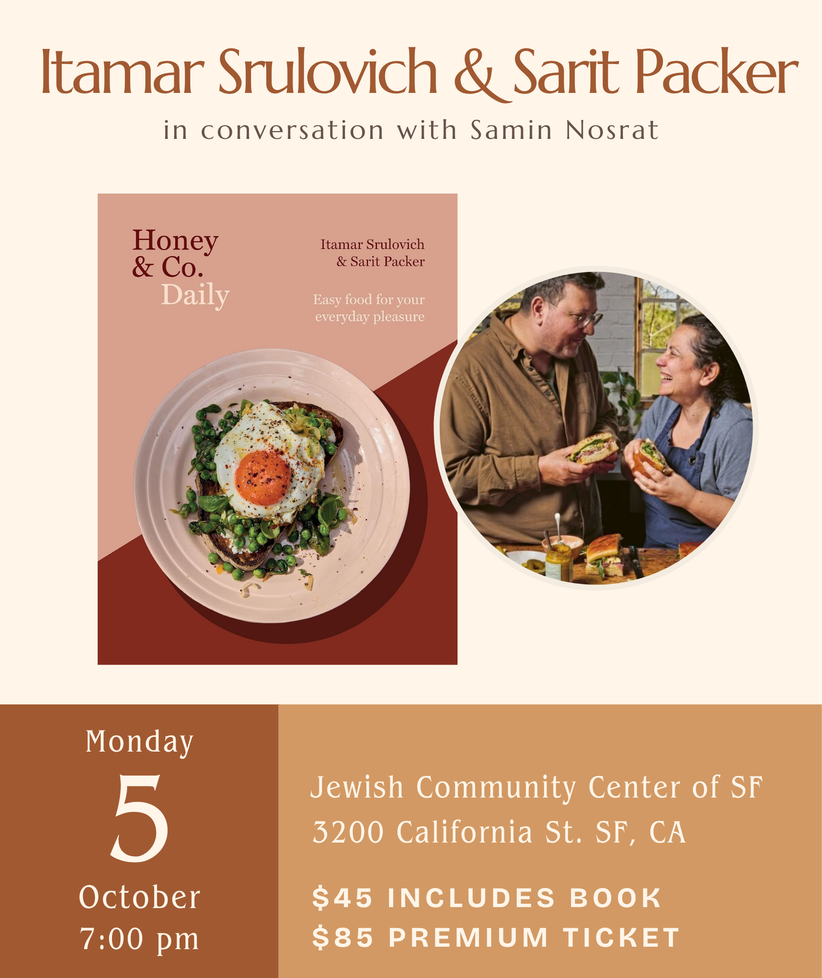 *OFF-SITE* Itamar Srulovich & Sarit Packer in conversation with Samin Nosrat • Honey & Co Daily