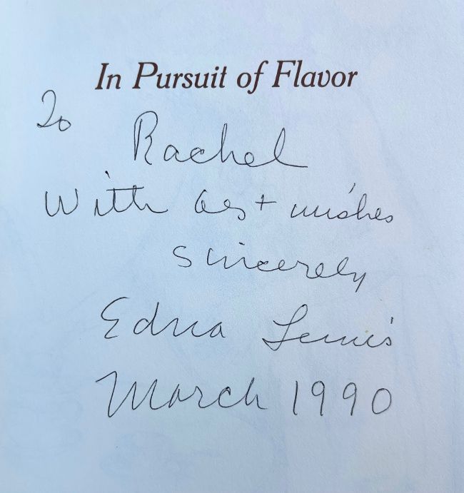 (*NEW ARRIVAL*) (Southern) Lewis, Edna. In Pursuit of Flavor *Signed*