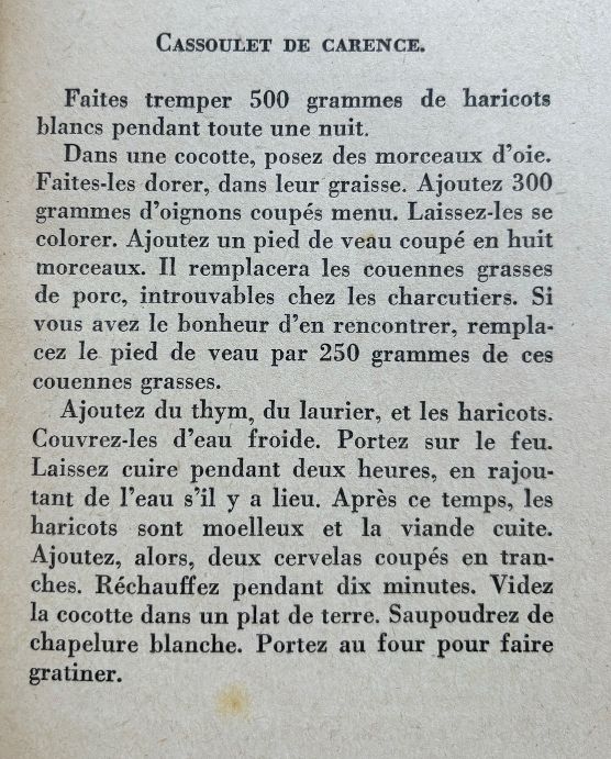 (French) Edouard De Pomiane. Cuisine et Restrictions