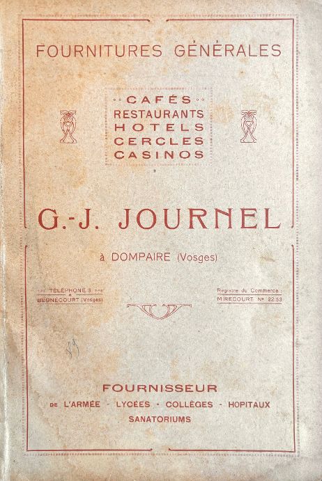 (Culinary Equipment) G.-J. Fournel. Fournitures Generales: Cafes, Restaurants, Hotels, Cercles, Casinos