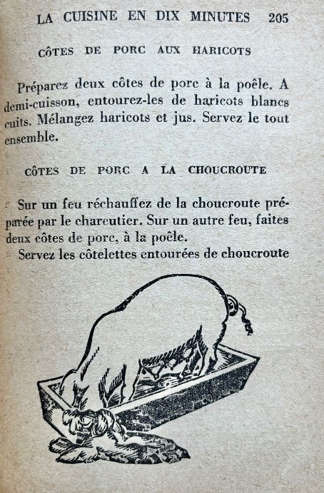 (French) Edouard De Pomiane. La Cuisine en Dix Minutes ou l'Adaptation au Rythme Moderne