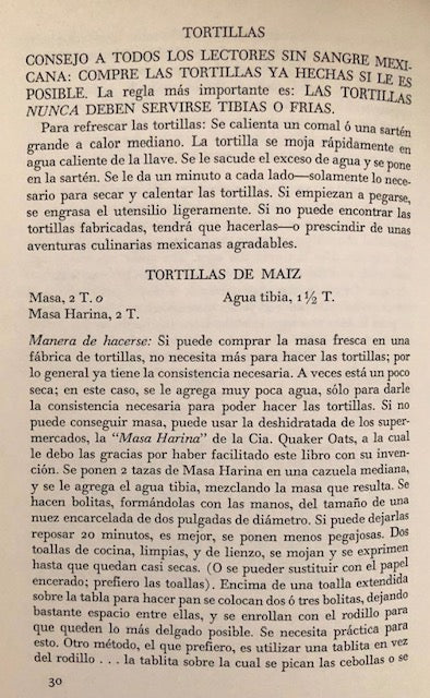 (Mexican) Stone, Idella Purnell. 30 Mexican Menus in Spanish and English.