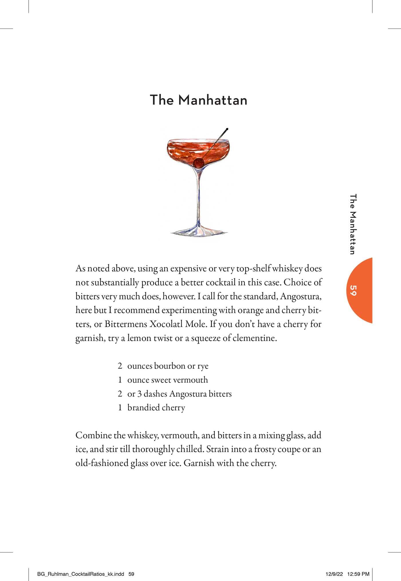 The Book of Cocktail Ratios: The Surprising Simplicity of Classic Cocktails *SIGNED* (Michael Ruhlman)