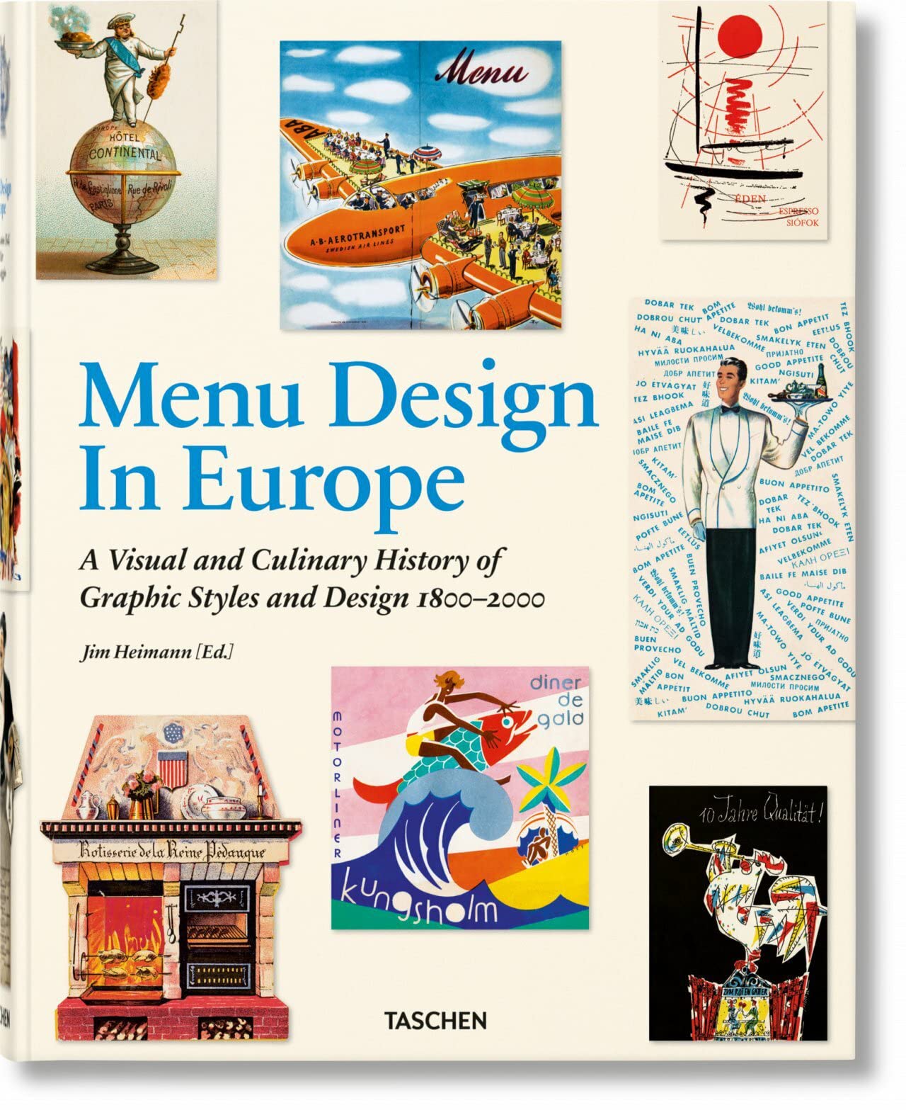 Menu Design in Europe (Steven Heller, Jim Heimann) - Omnivore Books on Food