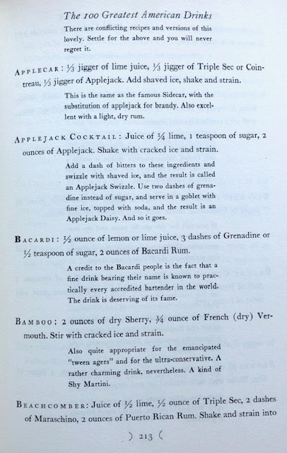 (Beverage History) S.S. Field.  The American Drink Book.