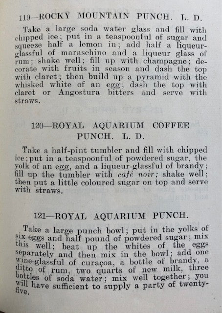 (*NEW ARRIVAL*) (Cocktails) [PAUL, Charlie]. Recipes of American and Other Iced Drinks.