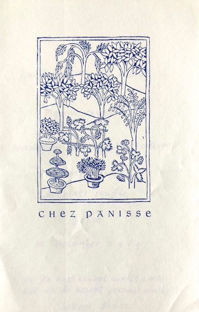 Chez Panisse. 1984 Dinner Menu
