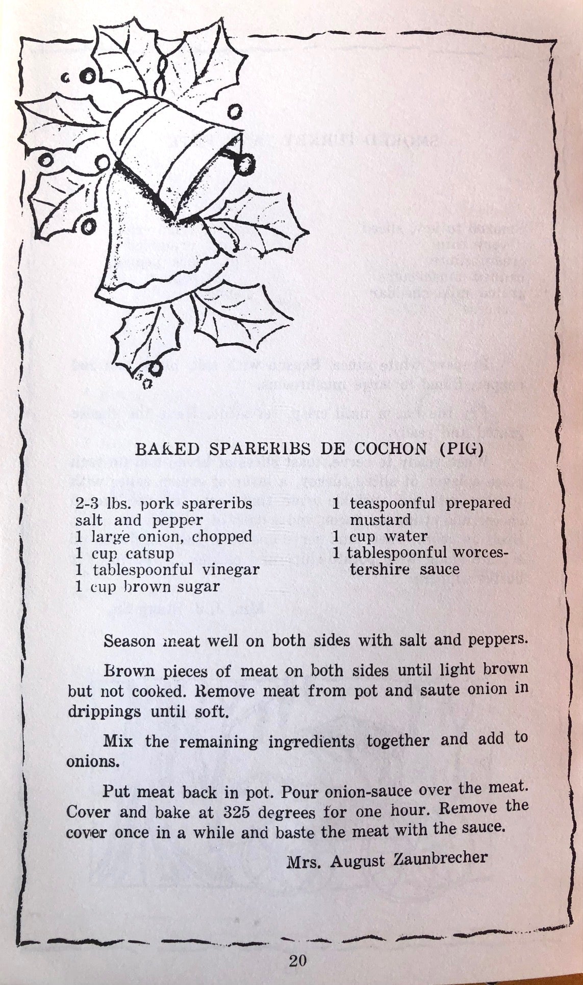 (Southern - New Orleans) Vidrine, Mercedes, ed. Quelque Chose pour un Joyeux Noel: Acadian Recipes for Christmas Dinners & Desserts.
