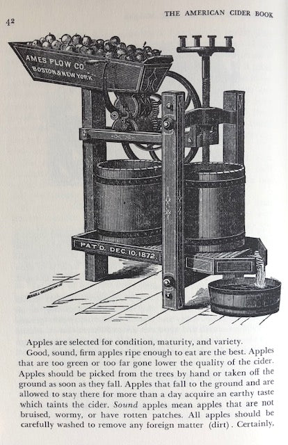 (Cider) Vrest Orton.  The American Cider Book: The Story of America's Natural Beverage.