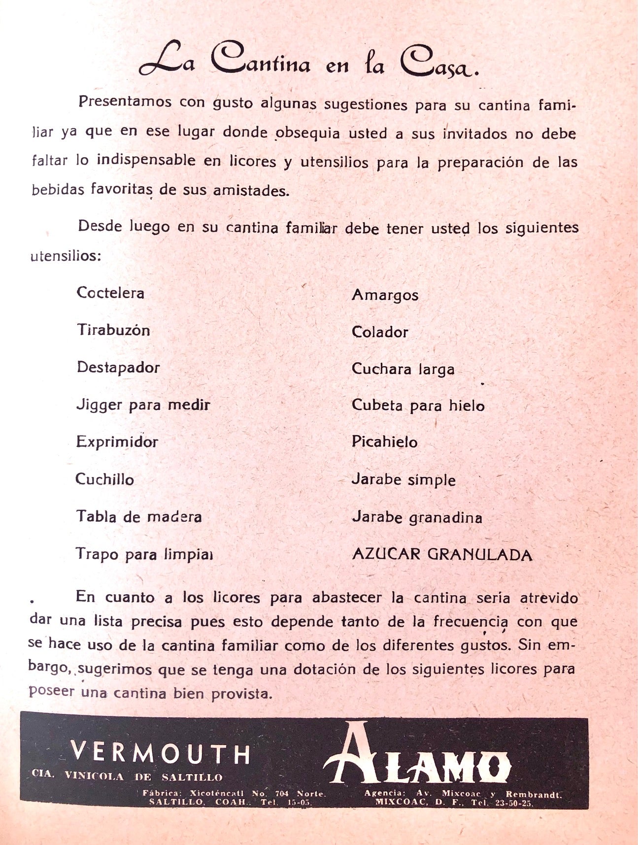 (Mexican) Almanaque Dulce 1950.