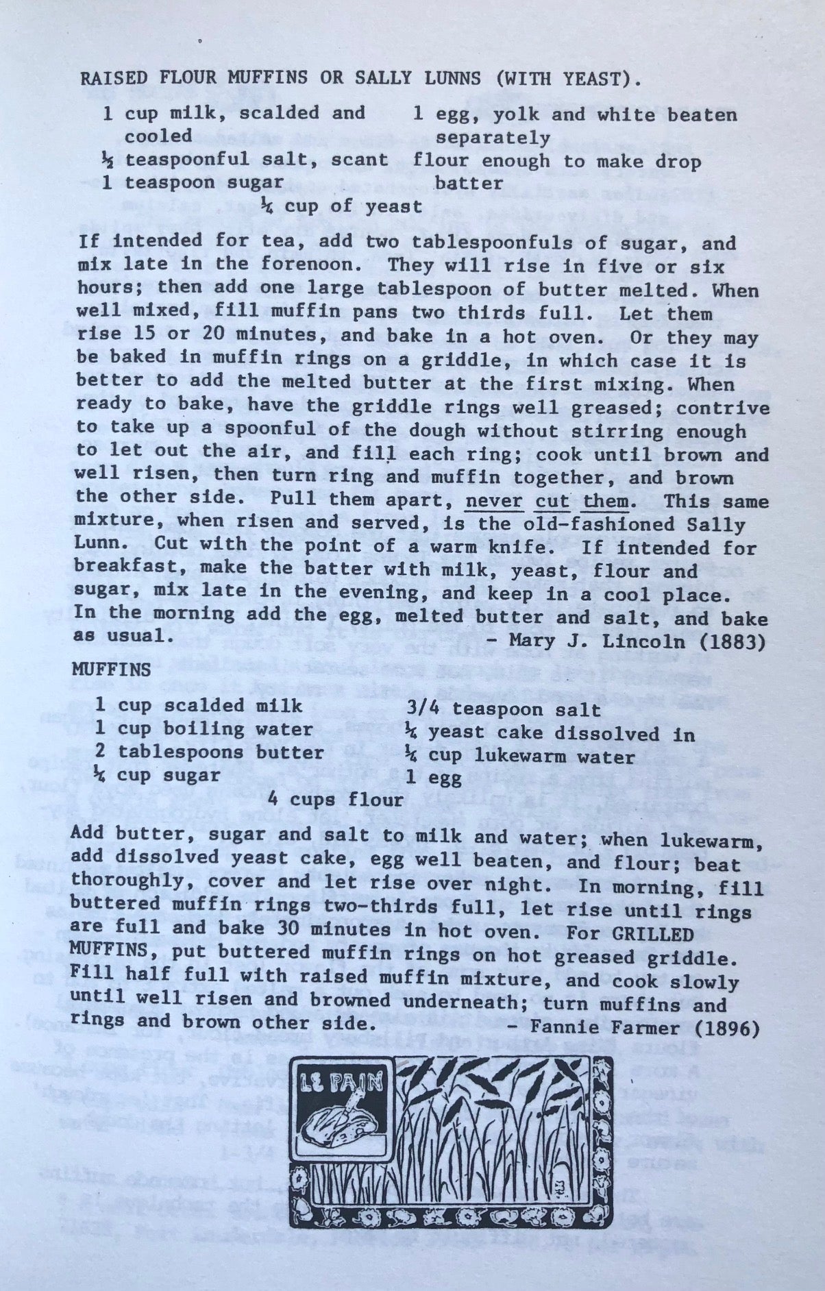 (Food Writing) John Thorne. The English Muffin: Its Origins; Preparation & Accompaniments; Scones & Crumpets; Thoughts on Toast; A Perfect Breakfast.